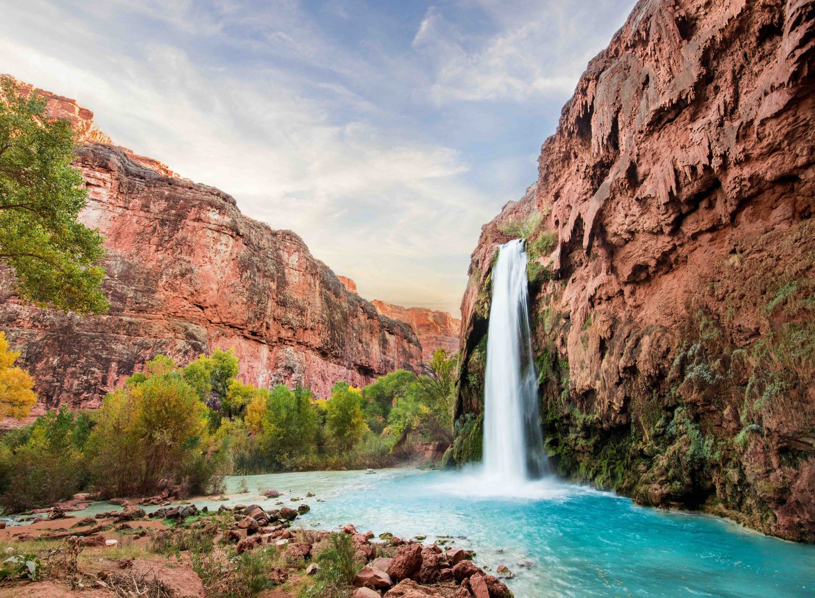 Waterfalls in havasupai in arizona