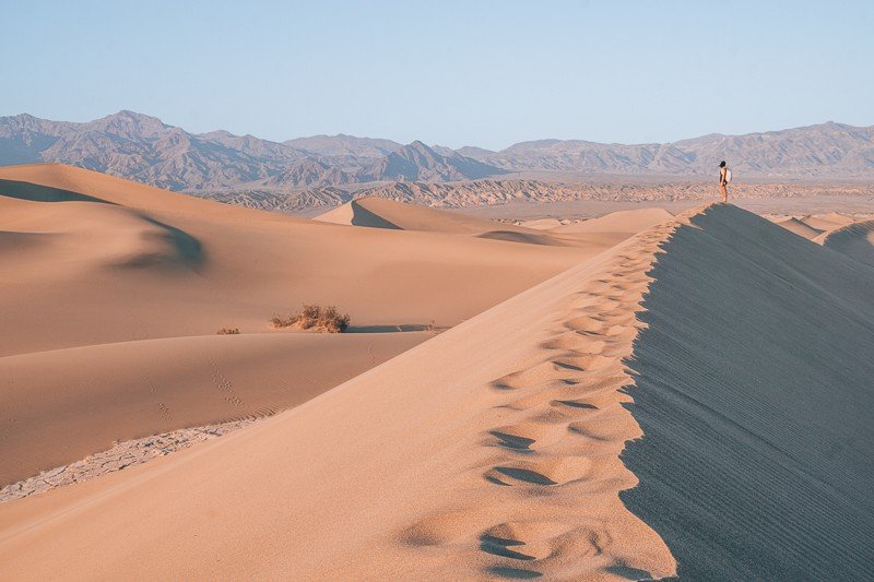 Landscape photo of women in Death Valley National Park