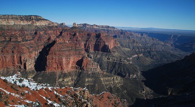 Aerial shot of the Grand Canyon