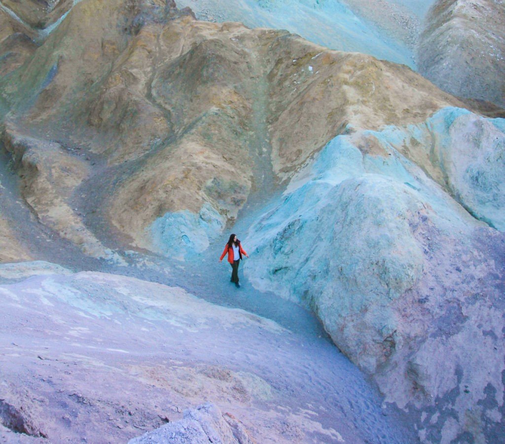 Aerial photo of Artists Palette in Death Valley