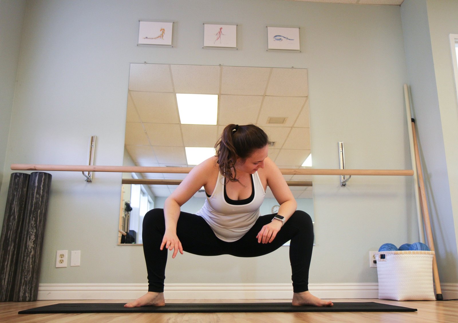 woman stretching