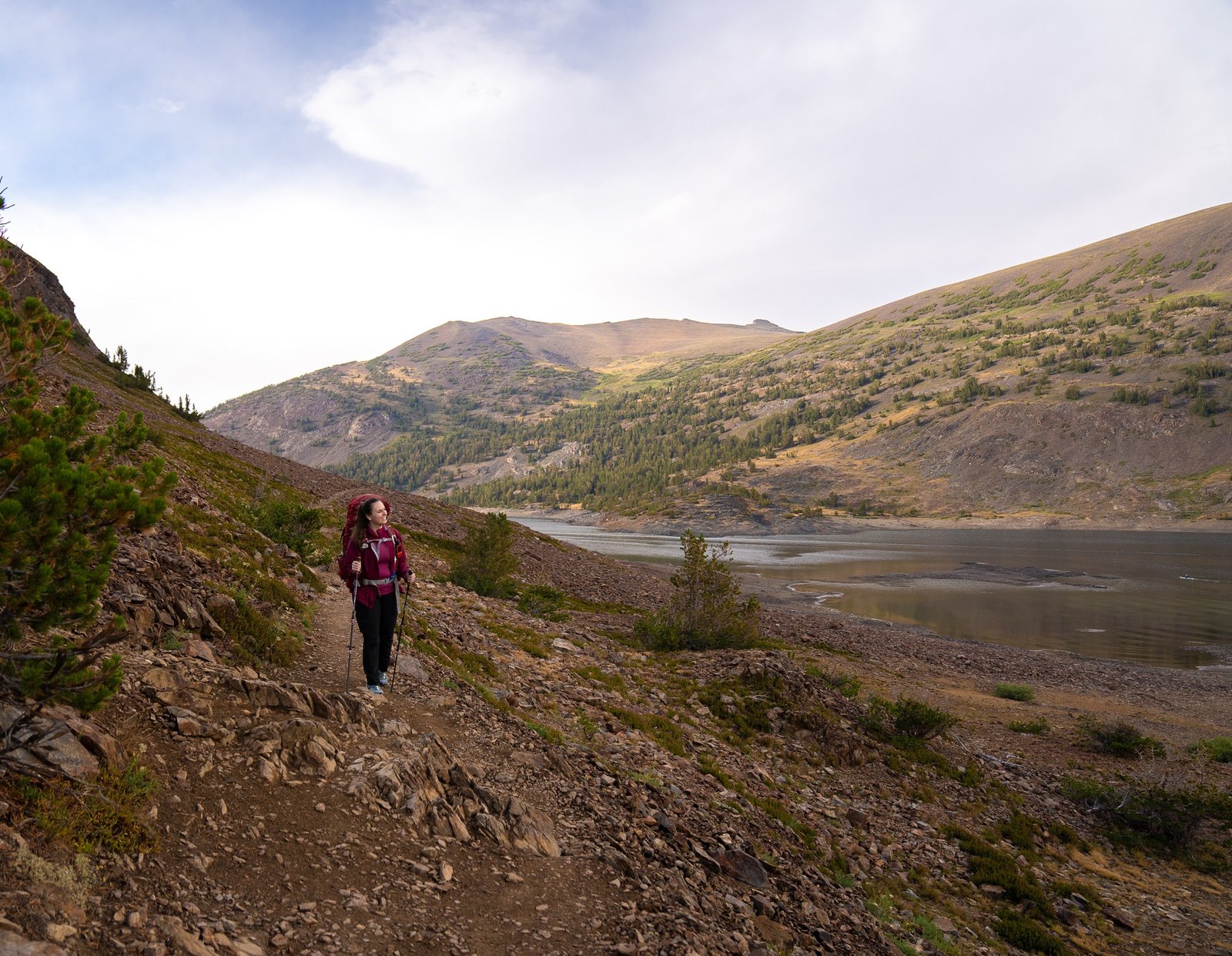 woman backpacking